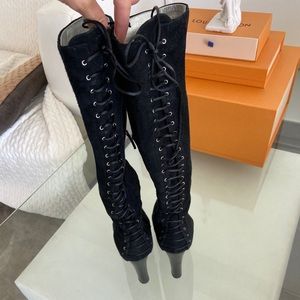 Giuseppe Zanotti lace up knee boots